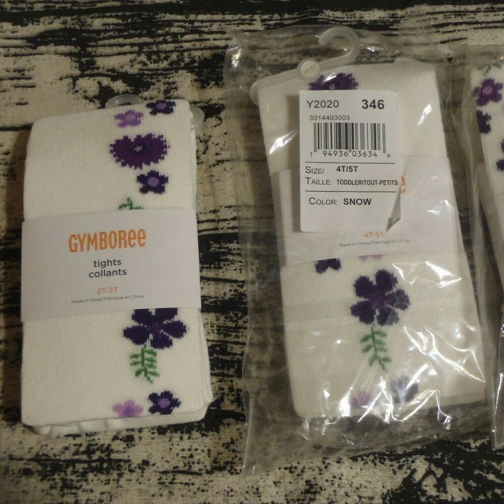 Gymboree Whooo's Cute 2T-3T 4T 5T 6 8 Choice Purple Flower Tights NWT